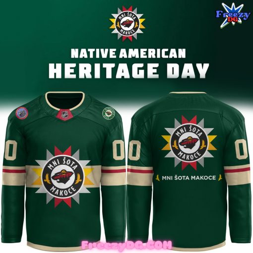 Minnesota Wild Native American Heritage Green Hockey Jersey