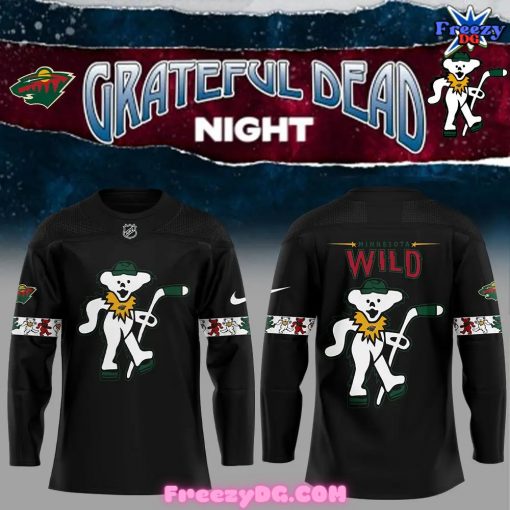 Minnesota Wild x Grateful Dead Night Special Edition Black Hockey Jersey