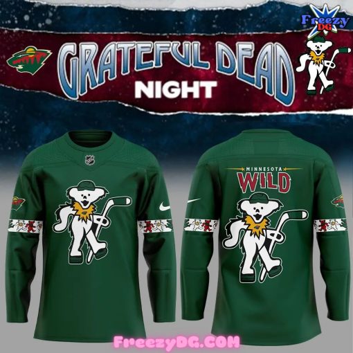 Minnesota Wild x Grateful Dead Night Special Edition Green Hockey Jersey