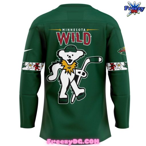 Minnesota Wild x Grateful Dead Night Special Edition Green Hockey Jersey