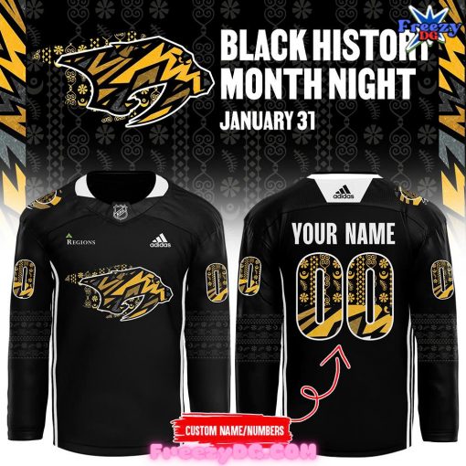 Nashville Predators Black History Month 2024 Hockey Jersey