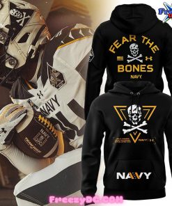 Navy Midshipmen Fear The Bones Special Black Hoodie