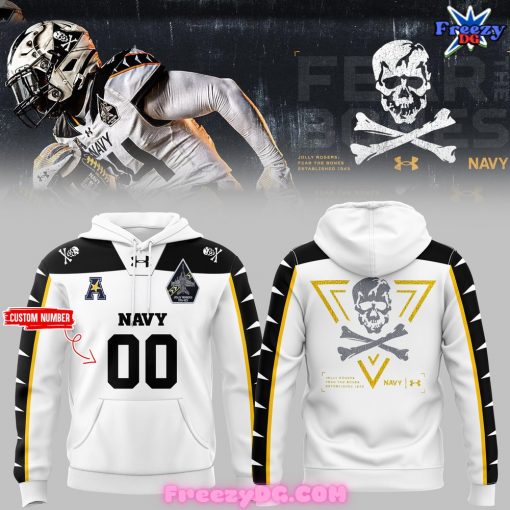 Navy Midshipmen Football Fear The Bones Custom Hoodie