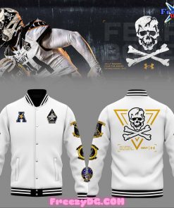 Navy Midshipmen Football Special White Baseball Jacket