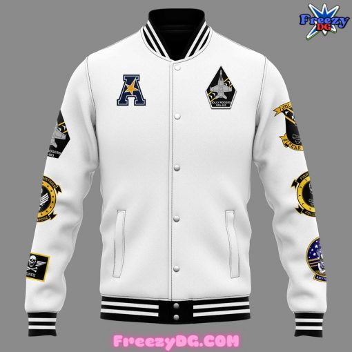 Navy Midshipmen Football Special White Baseball Jacket