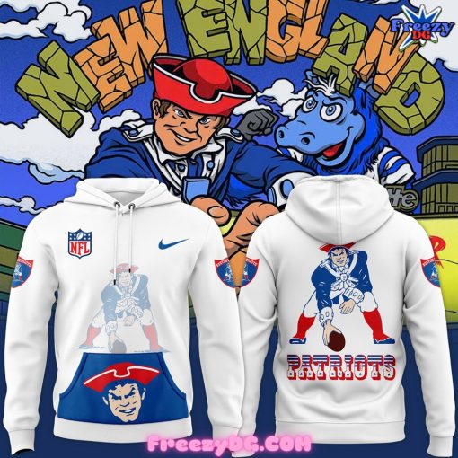 New England Patriots Club Fleece White Hoodie