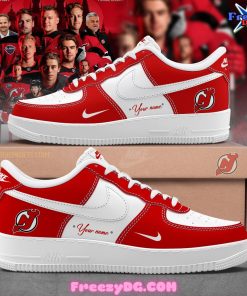 New Jersey Devils Hockey Custom Nike Air Force 1