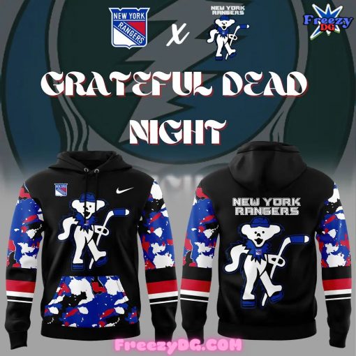 New York Rangers Grateful Dead Night Camo Hoodie