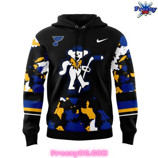 St. Louis Blues Grateful Dead Night 2024 Camo Hoodie