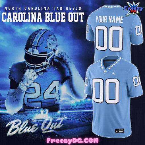 North Carolina Tar Heels Carolina Blue Out Special Football Jersey