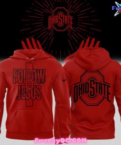 Ohio State Buckeyes Follow Jesus Red Hoodie