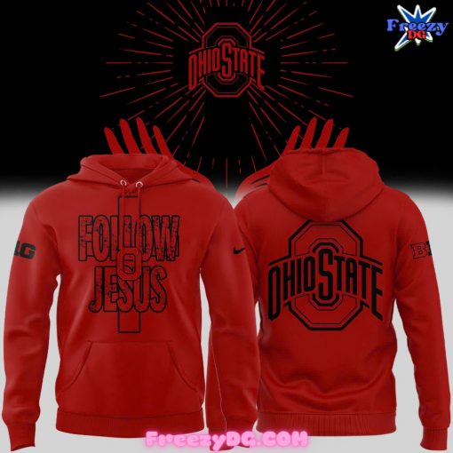 Ohio State Buckeyes Follow Jesus Red Hoodie