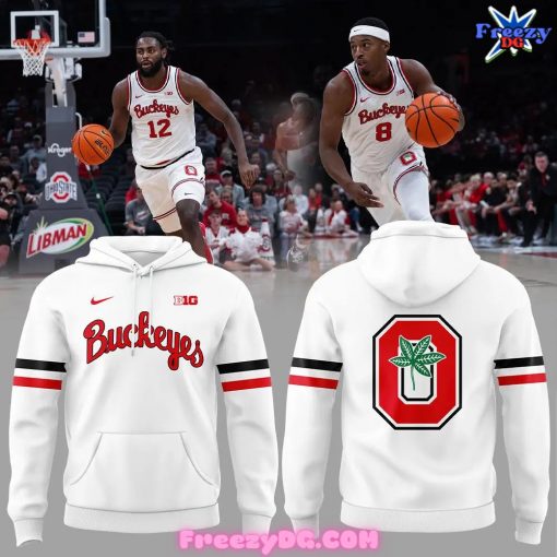 Ohio State Buckeyes Hoops Special White Hoodie