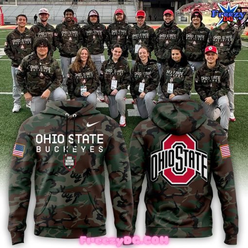 Ohio State Football Salute to Service 2024 Camo Hoodie