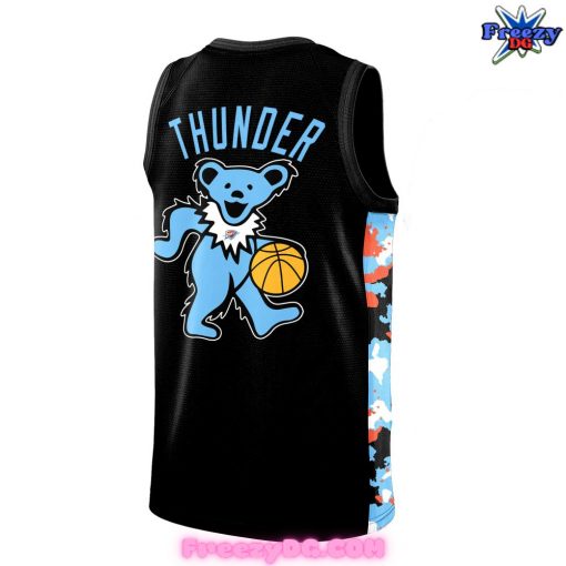 Oklahoma City Thunder x Grateful Dead Night Special Black Basketball Jersey