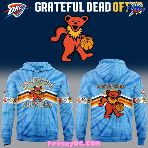 Oklahoma City Thunder x Grateful Dead Night Special Blue Hoodie