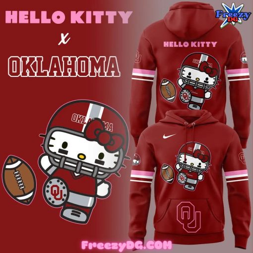 Oklahoma Sooners Hello Kitty Red Hoodie