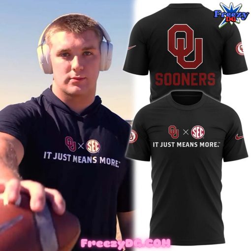 Oklahoma Sooners It Just Means More 2024 Black T-Shirt