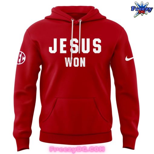 Oklahoma Sooners Jesus Won Special Red Hoodie