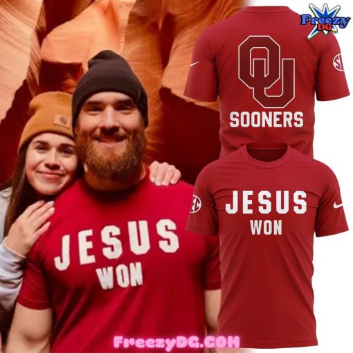 Oklahoma Sooners Jesus Won Special Red T-Shirt