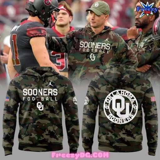 Oklahoma Sooners Military 2024 Limited Camo Hoodie