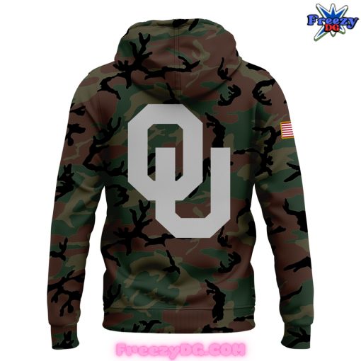 Oklahoma Sooners Military Appreciation 2024 Camo Hoodie