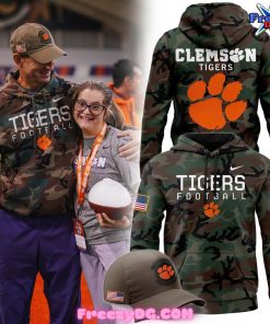 Olive Clemson Tigers Military Appreciation Camo Hoodie