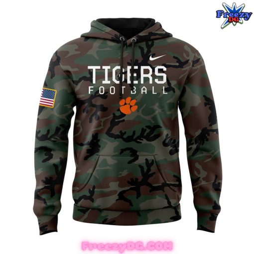 Olive Clemson Tigers Military Appreciation Camo Hoodie