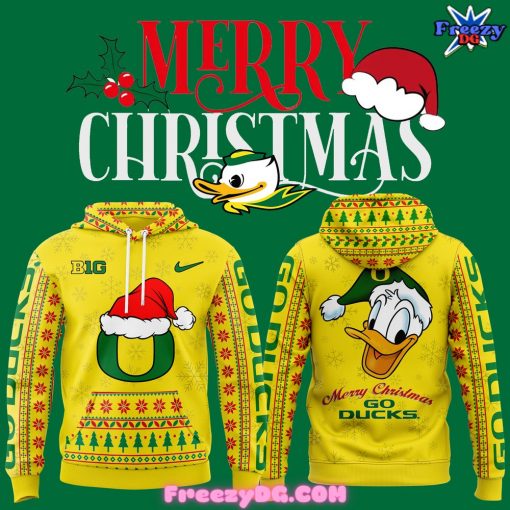 Oregon Ducks Merry Christmas 2024 Hoodie