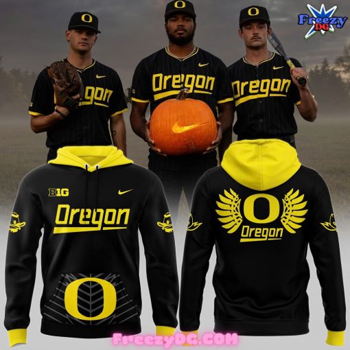 Oregon Ducks Nike Pinstripe 2024 Black Hoodie