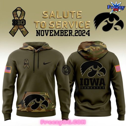 Iowa Hawkeyes Salute to Service Special Edition Camo Hoodie