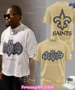 Orleans Saints x Jesus Light of The World Special Orange T-Shirt