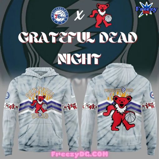 Philadelphia 76ers Grateful Dead Night 2024 Hoodie