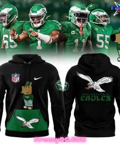 Philadelphia Eagles Chill Guy 2024 Black Hoodie