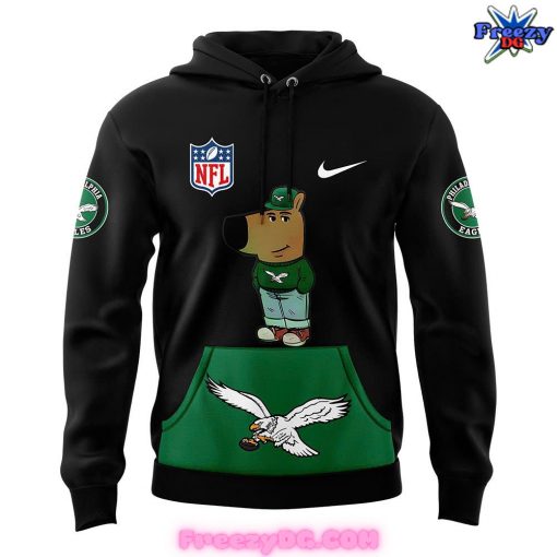 Philadelphia Eagles Chill Guy 2024 Black Hoodie