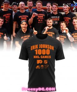 Philadelphia Flyers Erik Johnson 1000 Games Special 2024 T-Shirt