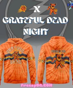 Phoenix Suns Grateful Dead Night 2024 Orange Hoodie