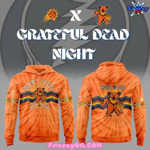 Phoenix Suns Grateful Dead Night 2024 Orange Hoodie