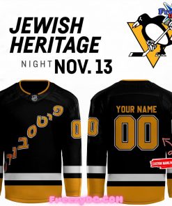 Pittsburgh Penguins Jewish Heritage Night Hockey Jersey