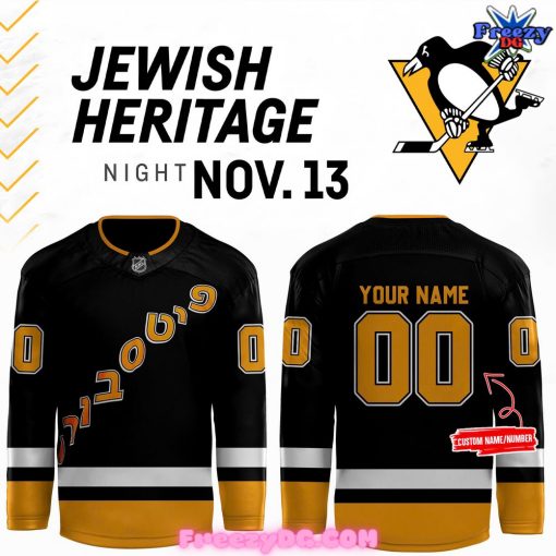 Pittsburgh Penguins Jewish Heritage Night Hockey Jersey