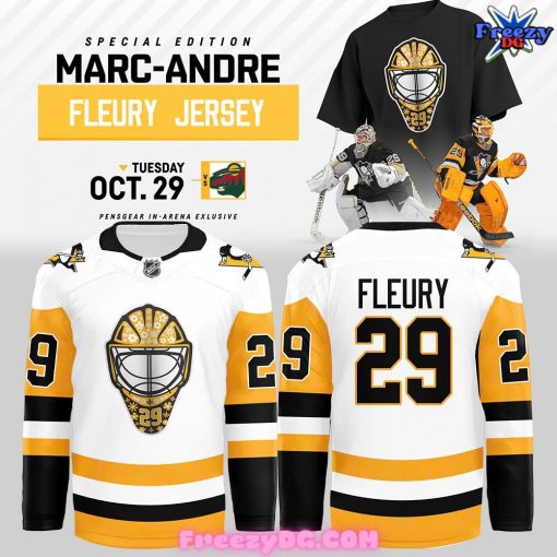 Pittsburgh Penguins Marc-Andre Fleury White Hockey Jersey