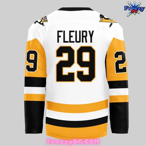 Pittsburgh Penguins Marc-Andre Fleury White Hockey Jersey