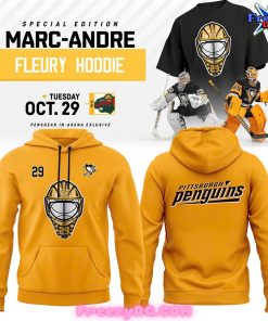 Pittsburgh Penguins Marc-Andre Fleury Yellow Hoodie