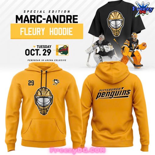 Pittsburgh Penguins Marc-Andre Fleury Yellow Hoodie