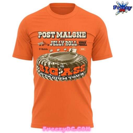 Post Malone Jelly Roll Big Ass Stadium Tour Orange T-Shirt