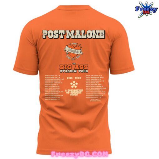 Post Malone Jelly Roll Big Ass Stadium Tour Orange T-Shirt