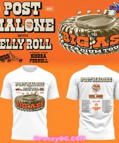 Post Malone Jelly Roll Big Ass Stadium Tour White T-Shirt