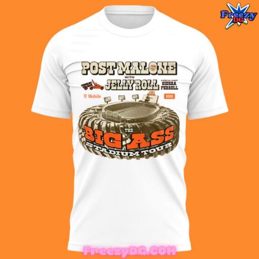 Post Malone Jelly Roll Big Ass Stadium Tour White T-Shirt