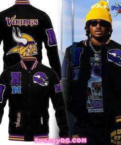 Pro Standard Black Minnesota Vikings Mash Up Special Varsity Jacket