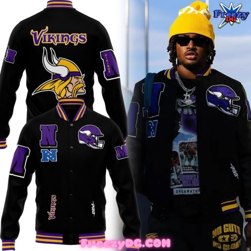 Pro Standard Black Minnesota Vikings Mash Up Special Varsity Jacket